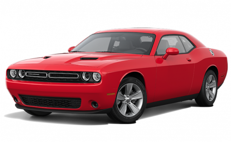 Red Dodge Challenger Side View