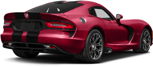 Red Dodge Viper S R T Rear View