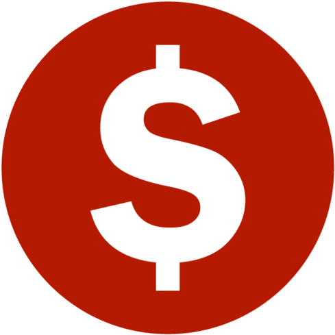 Red Dollar Sign Icon