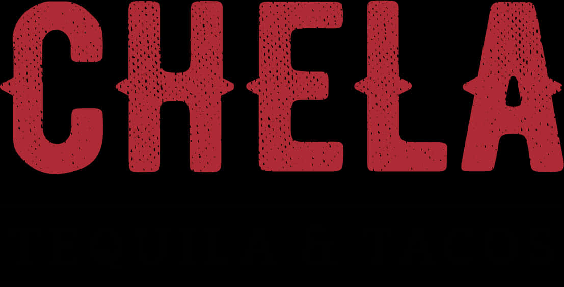 Red Dotted C H E L A Text