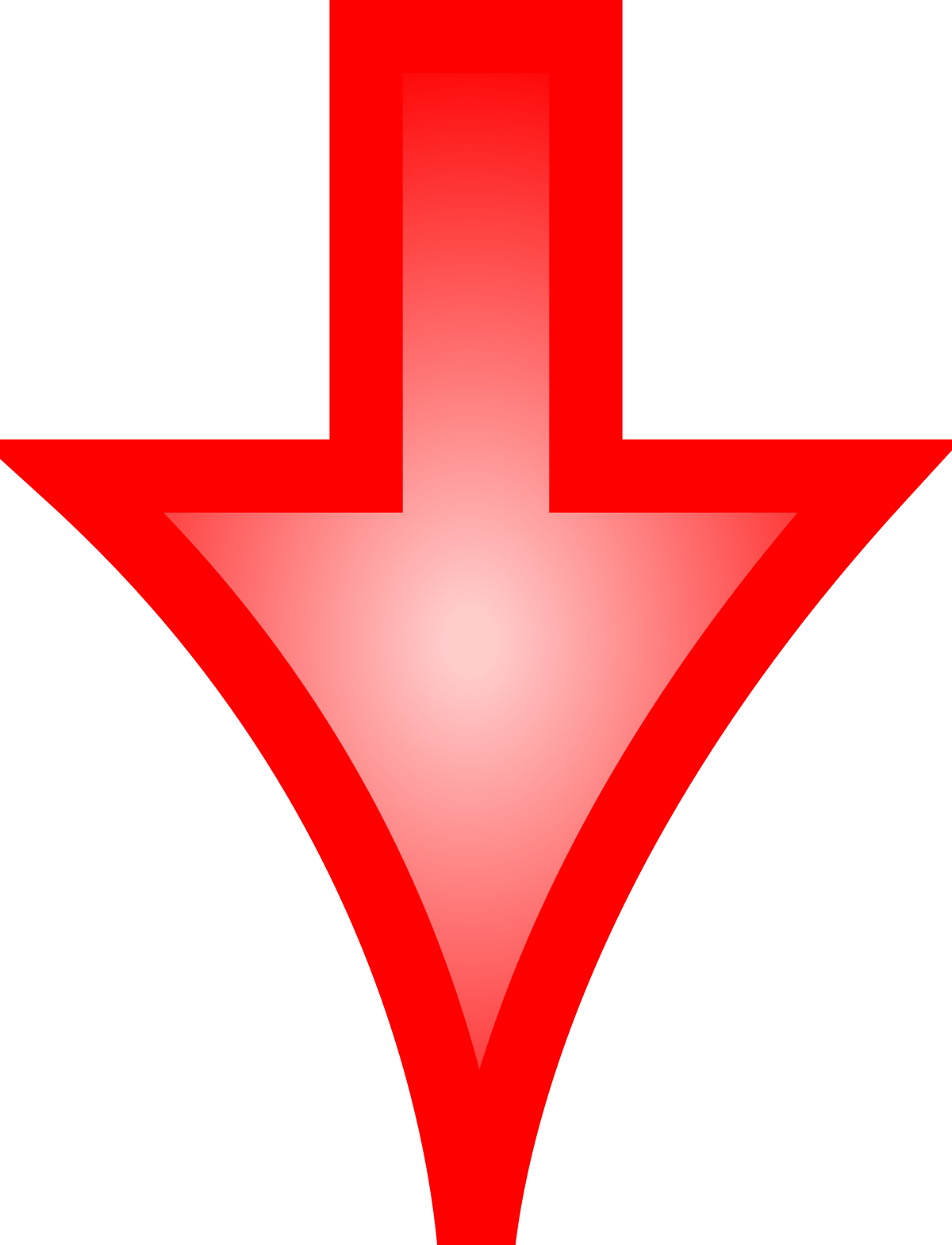 Red Down Arrow Graphic