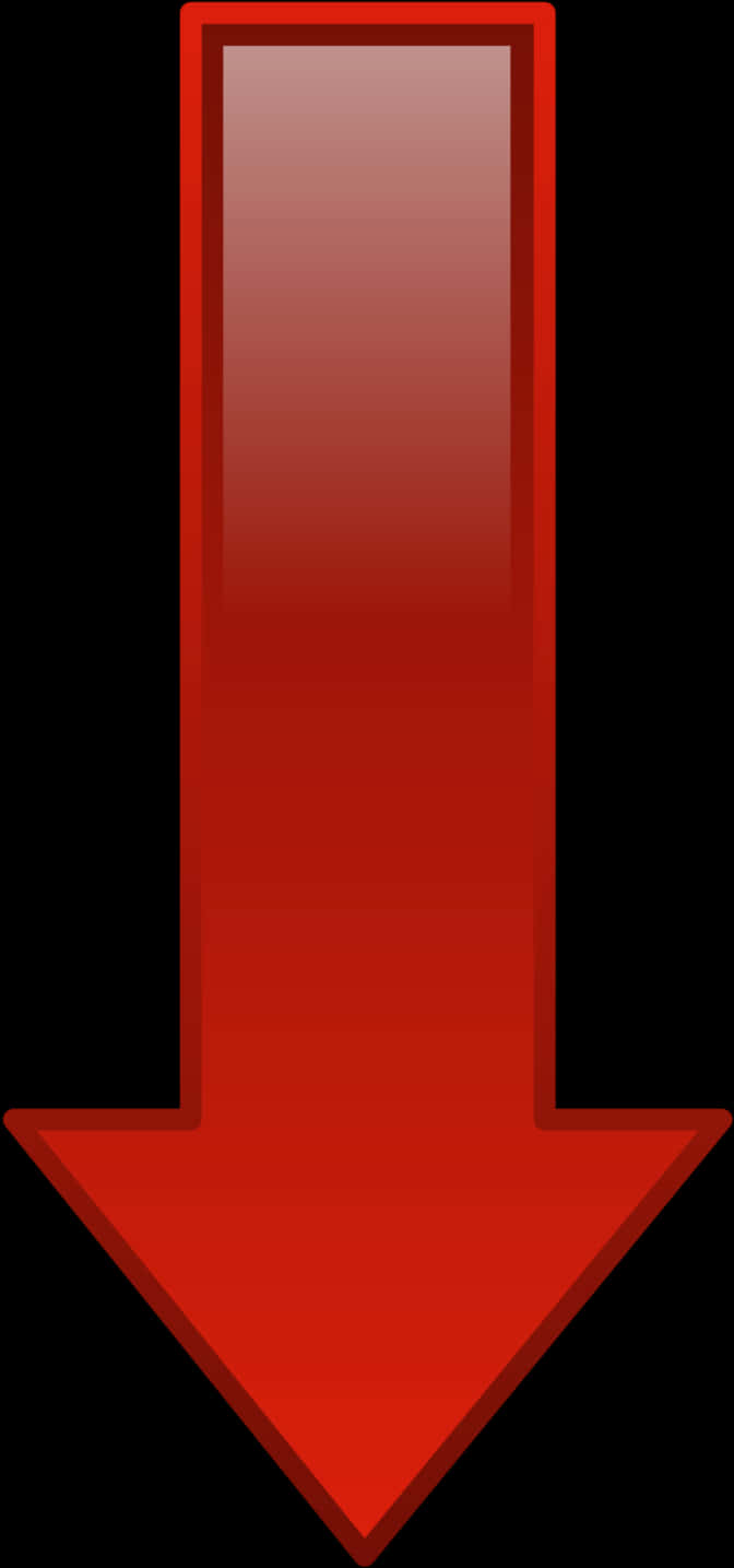 Red Downward Arrow Graphic