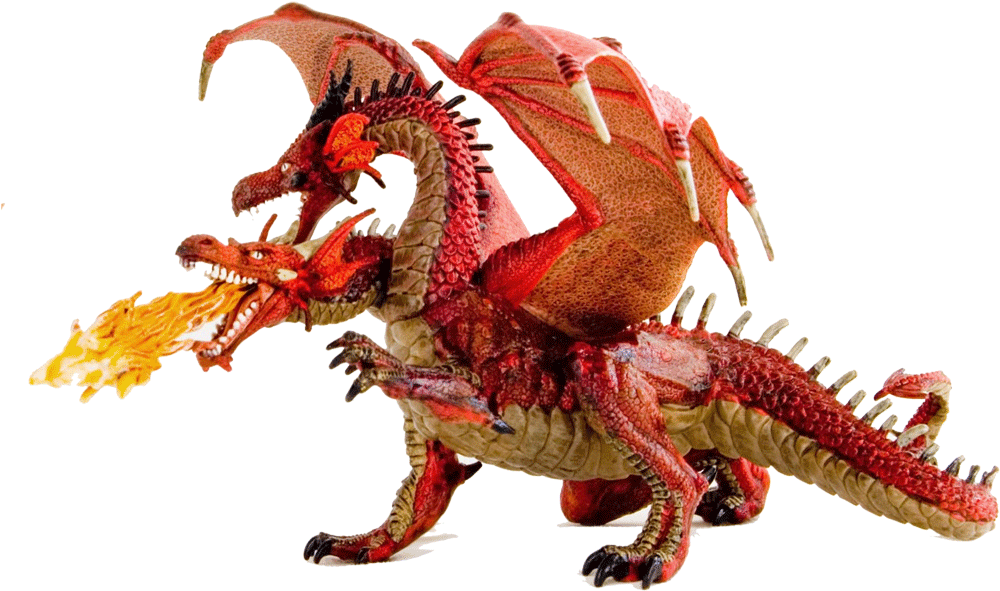 Red Dragon Breathing Fire