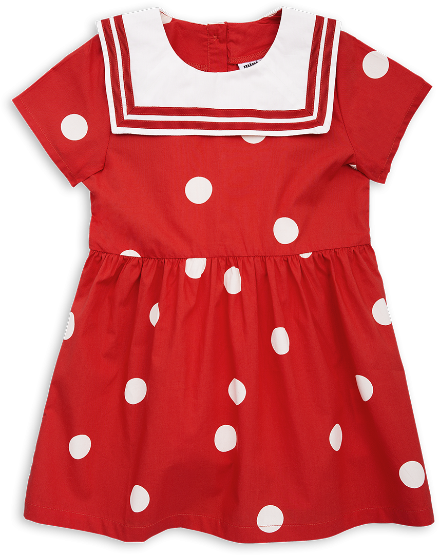 Red Dress White Polka Dots