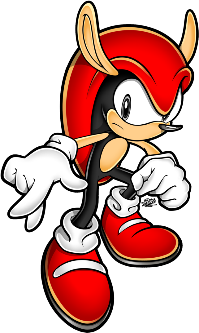 Red Echidna Cartoon Character