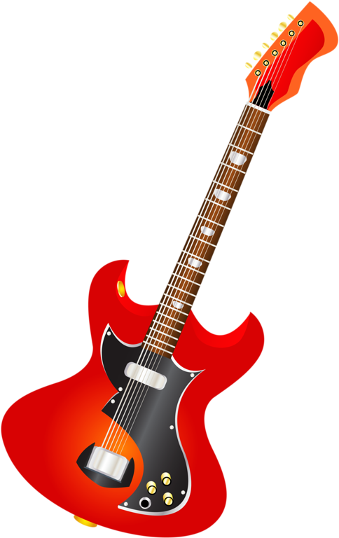 Red Electric Guitar Illustration