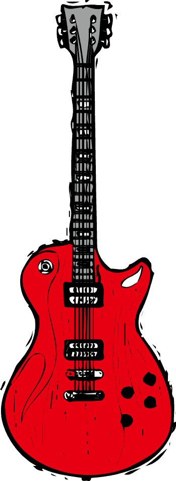 Red Electric Guitar Illustration