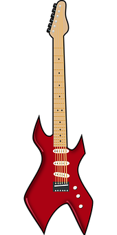 Red Electric Guitar Vector