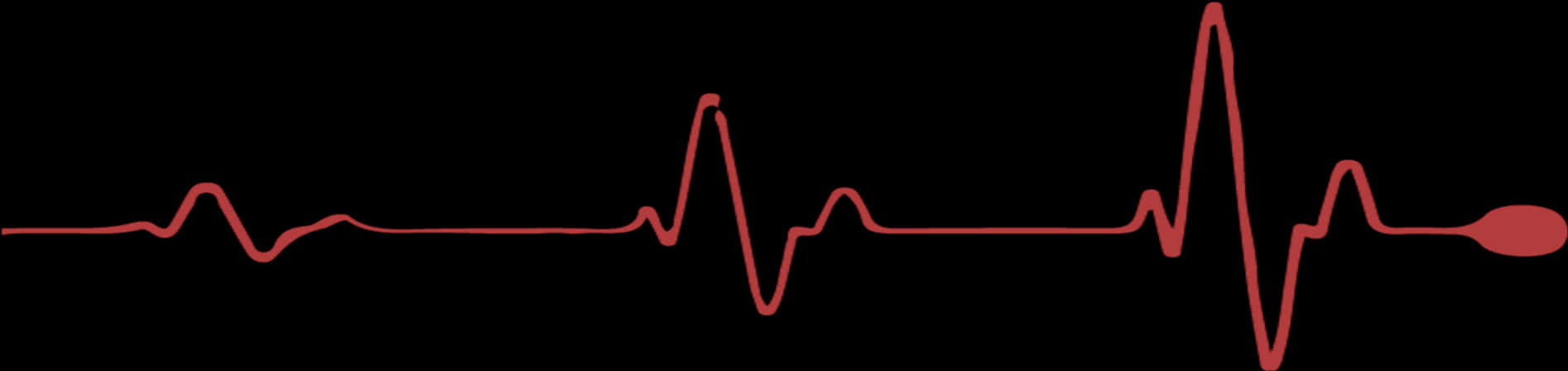 Red Electrocardiogram Line