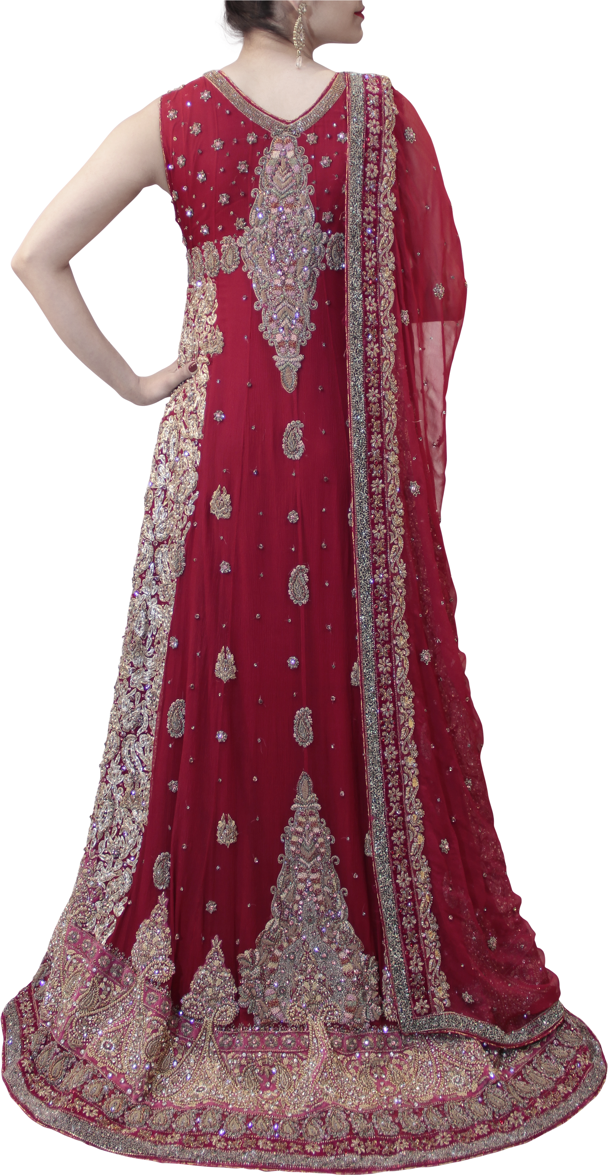 Red Embroidered Lehenga Choli