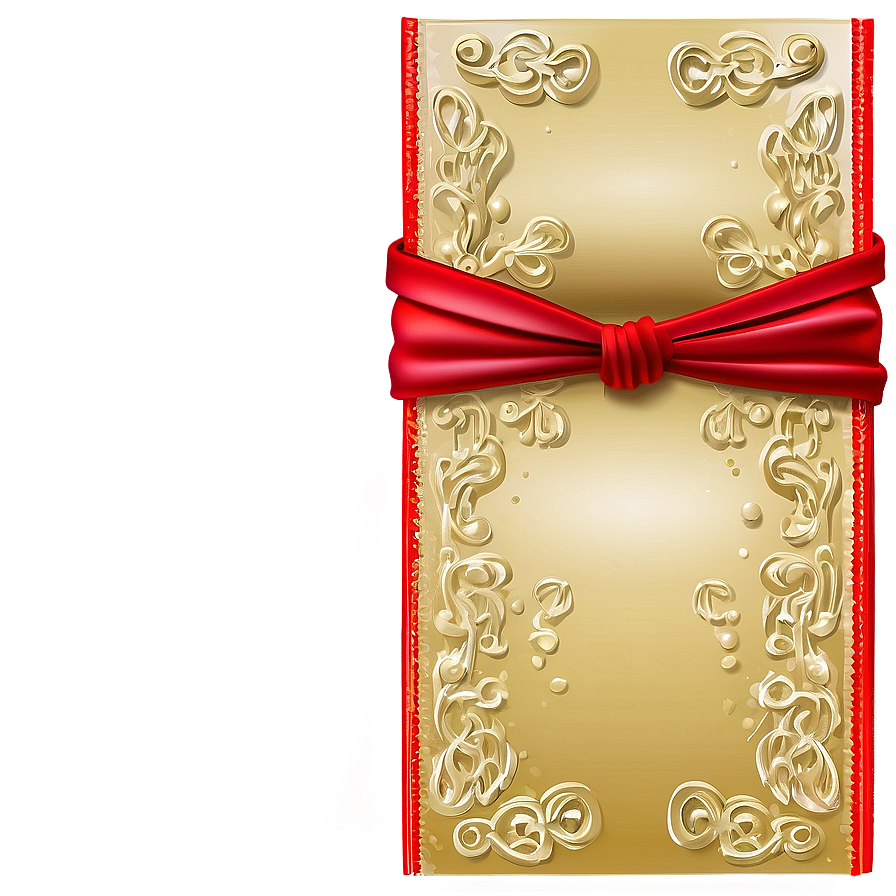 Red Envelope With Embossed Design Png 97