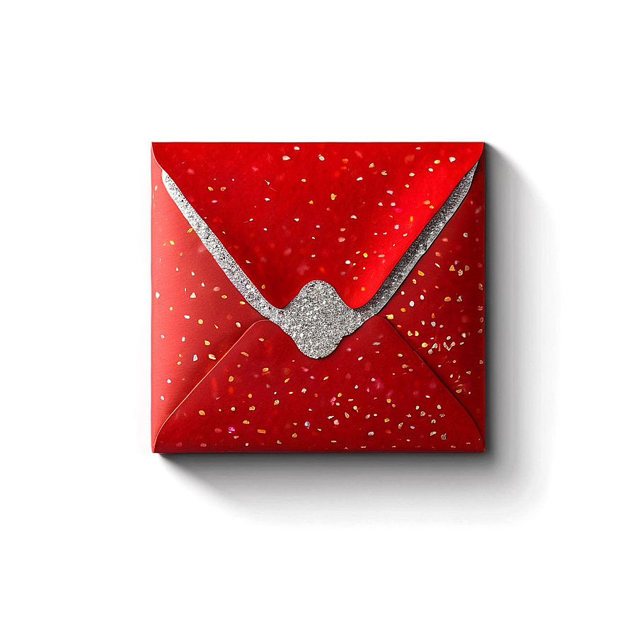 Red Envelope With Glitter Png Ncj95