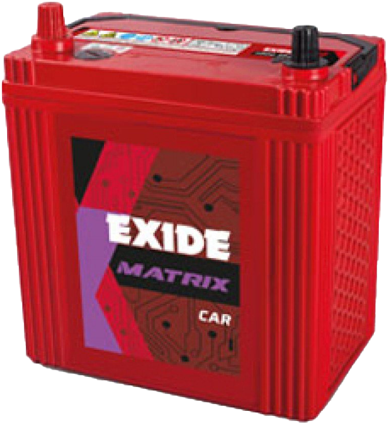 Red Exide Matrix Car Battery