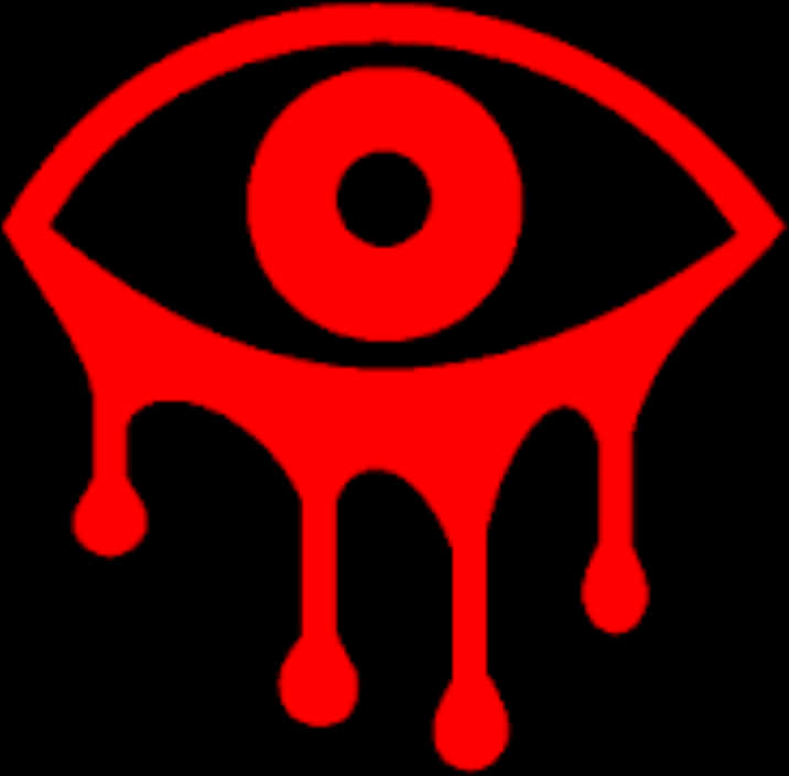 Red Eye Symbol Dripping