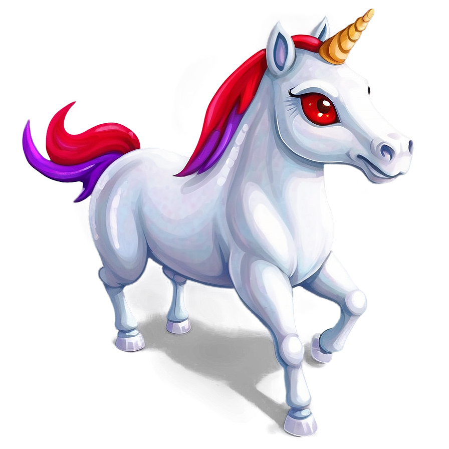 Red Eyes Unicorn Png 05252024