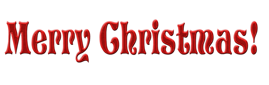 Red Fabric Merry Christmas Text