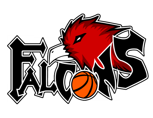Red Falcon Basketball Logo