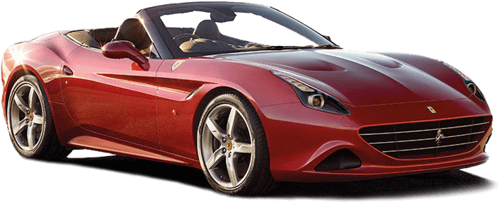 Red Ferrari Convertible Sports Car