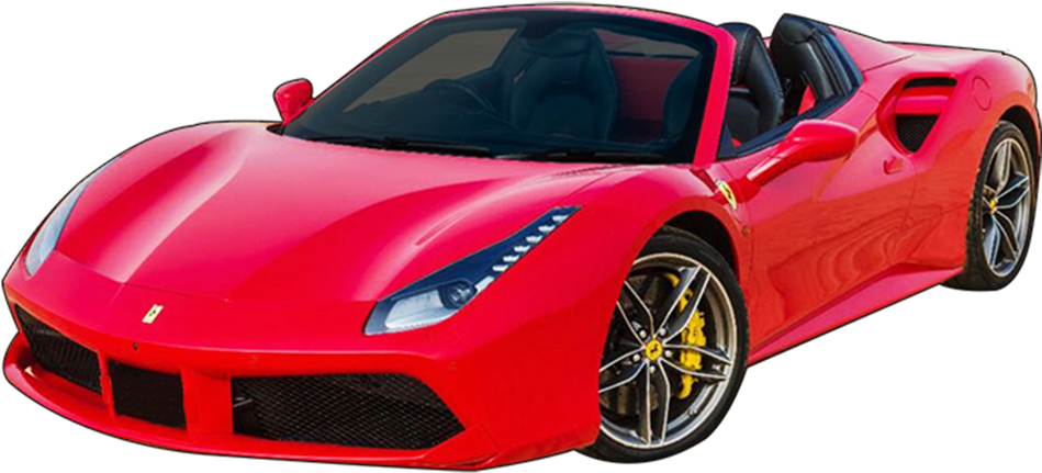 Red Ferrari Convertible Sports Car