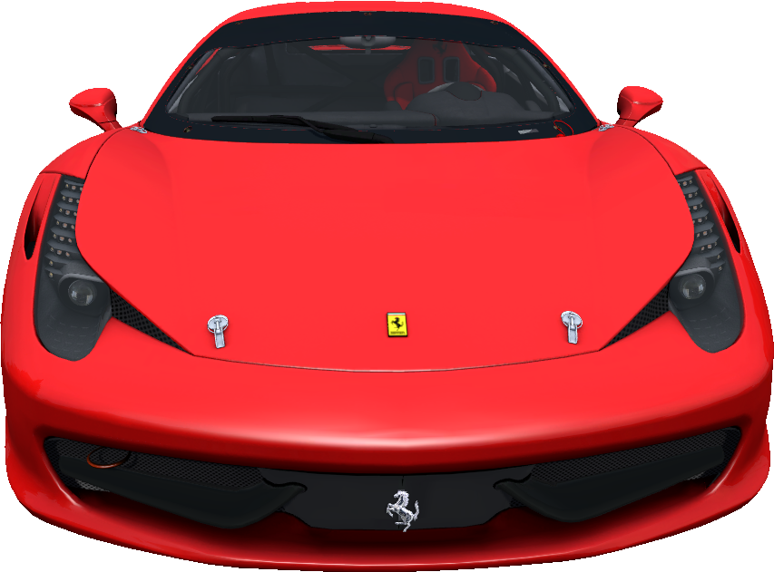 Red Ferrari Front View