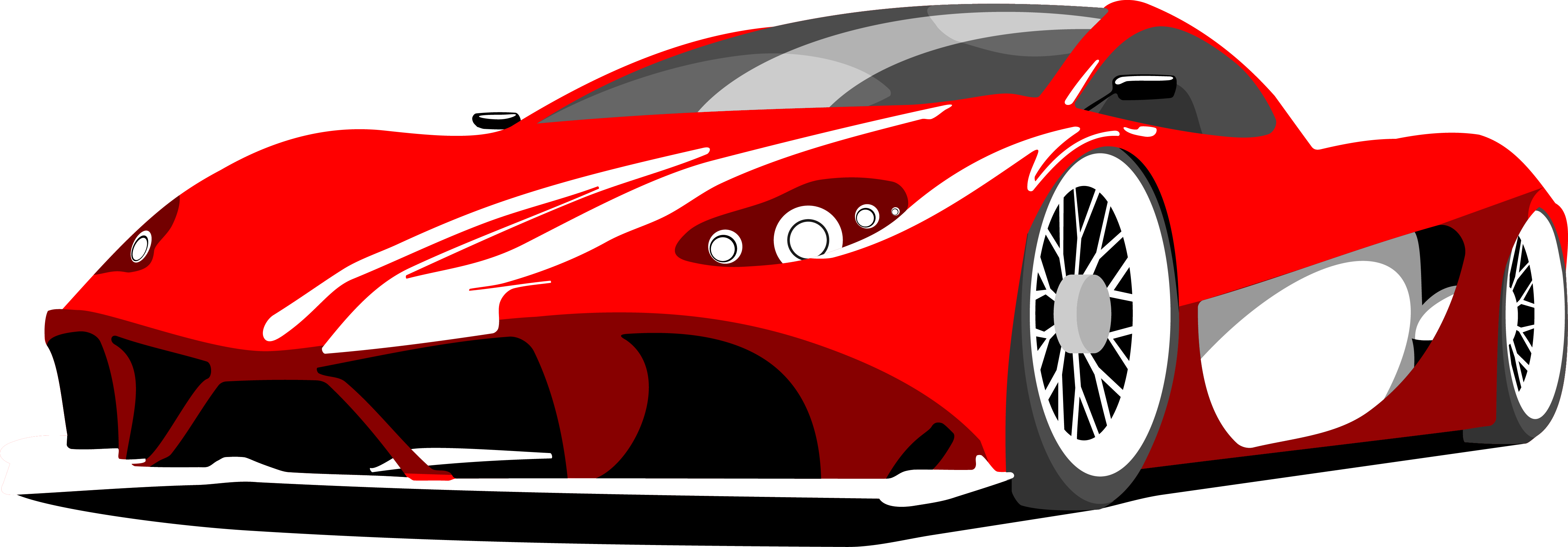 Red Ferrari Sports Car Illustration