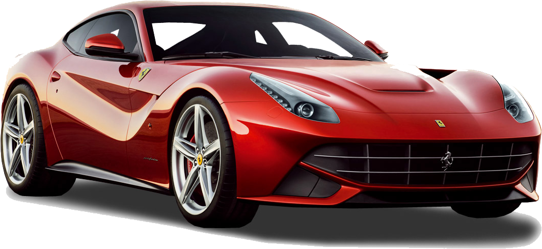 Red Ferrari Sports Car Isolated