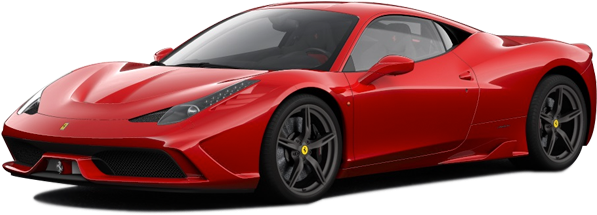 Red Ferrari Sports Car Profile