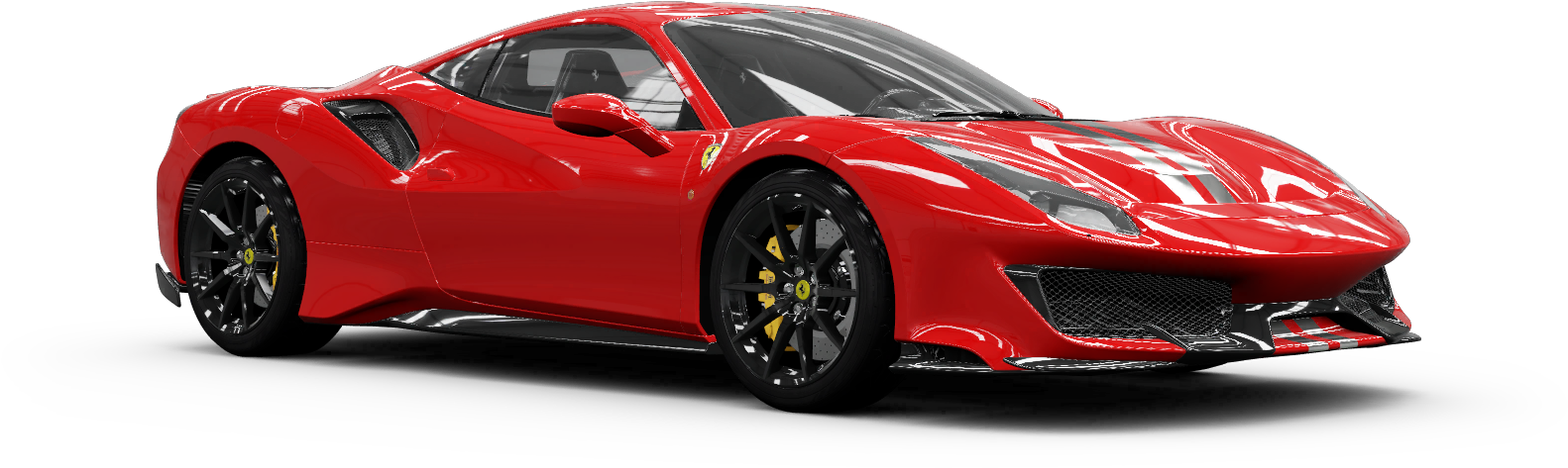 Red Ferrari Sports Car Profile