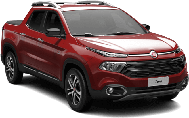 Red Fiat Toro Pickup Truck