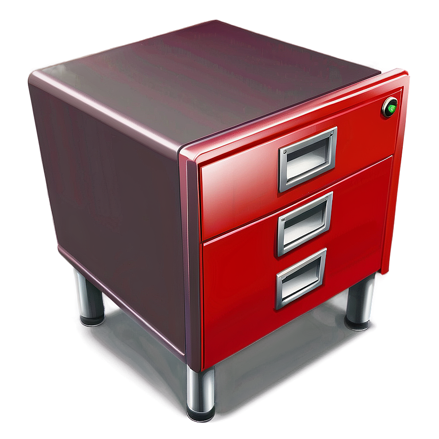 Red Filing Cabinet Png 98