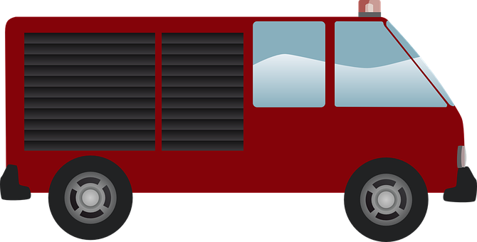 Red Fire Engine Illustration