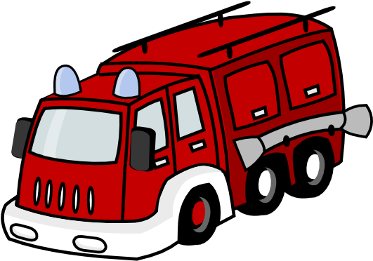 Red Fire Engine Vector Illustration