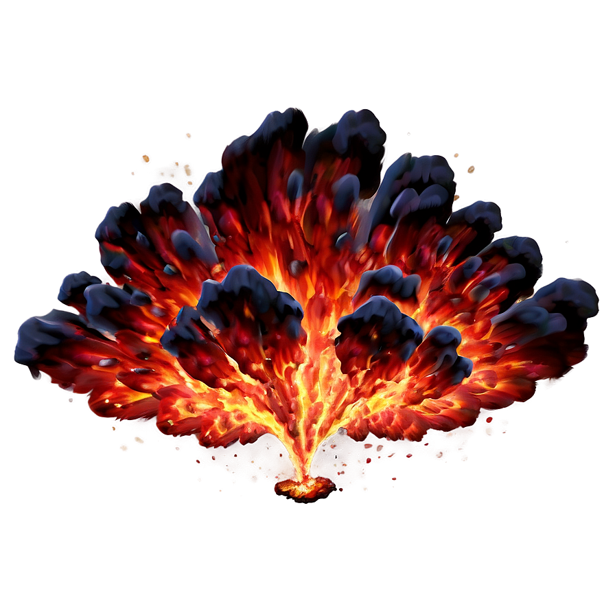 Red Fire Explosion Art Png Txs79