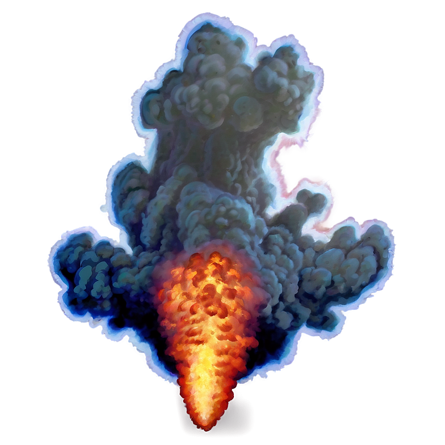 Red Fire Explosion Art Png Wgw28