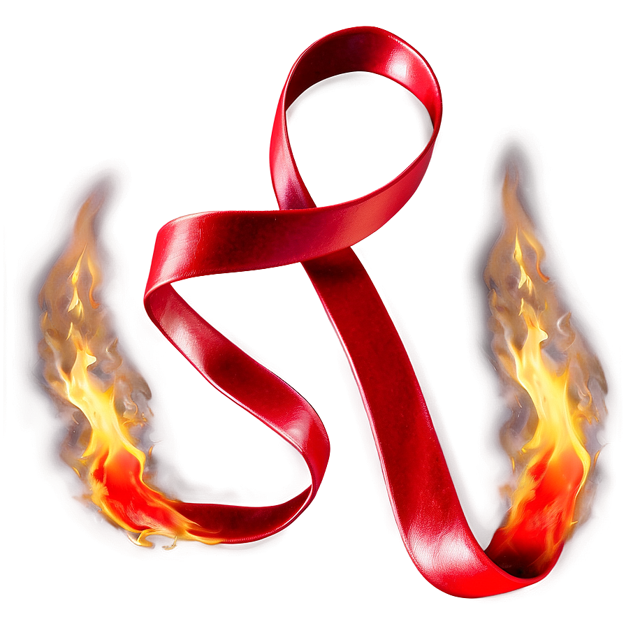 Red Fire Flame Ribbon Png 82