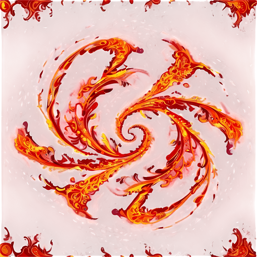 Red Fire Swirl Pattern Png Oyi11