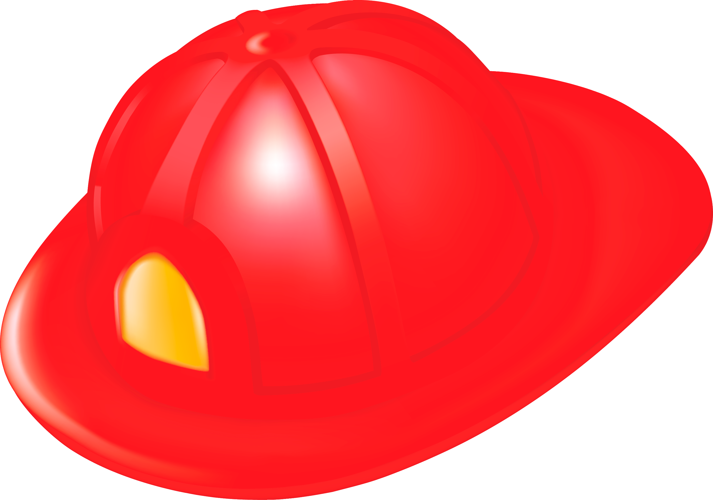 Red Firefighter Helmet Illustration