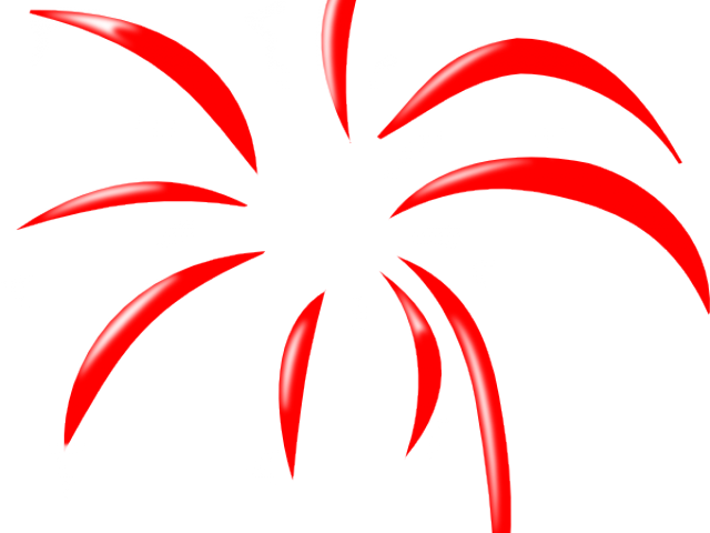 Red Firework Burst Clipart