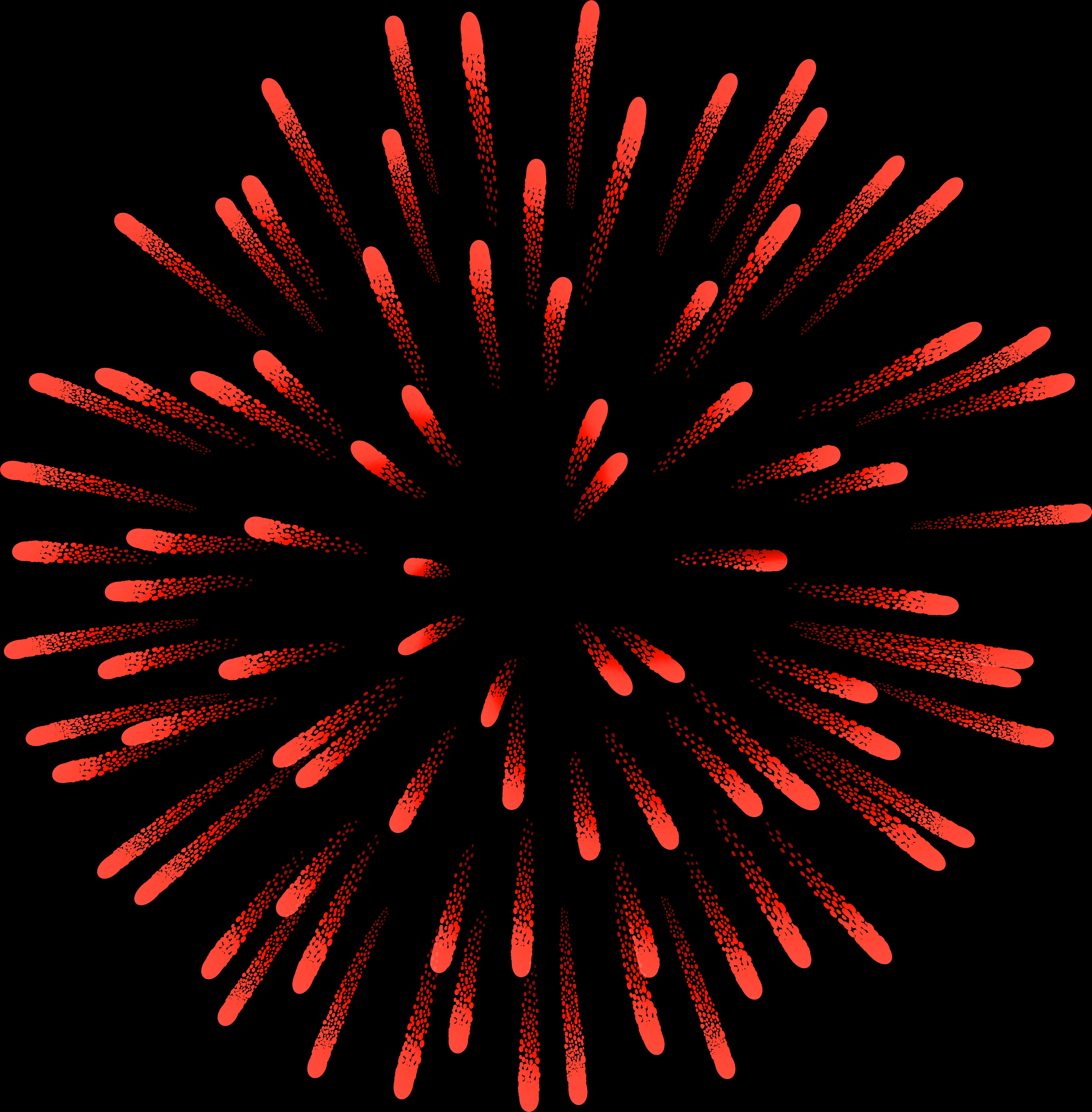 Red Firework Explosion Graphic