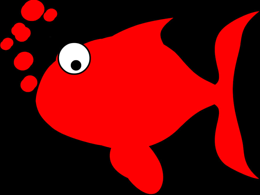 Red Fish Cartoon Illustration