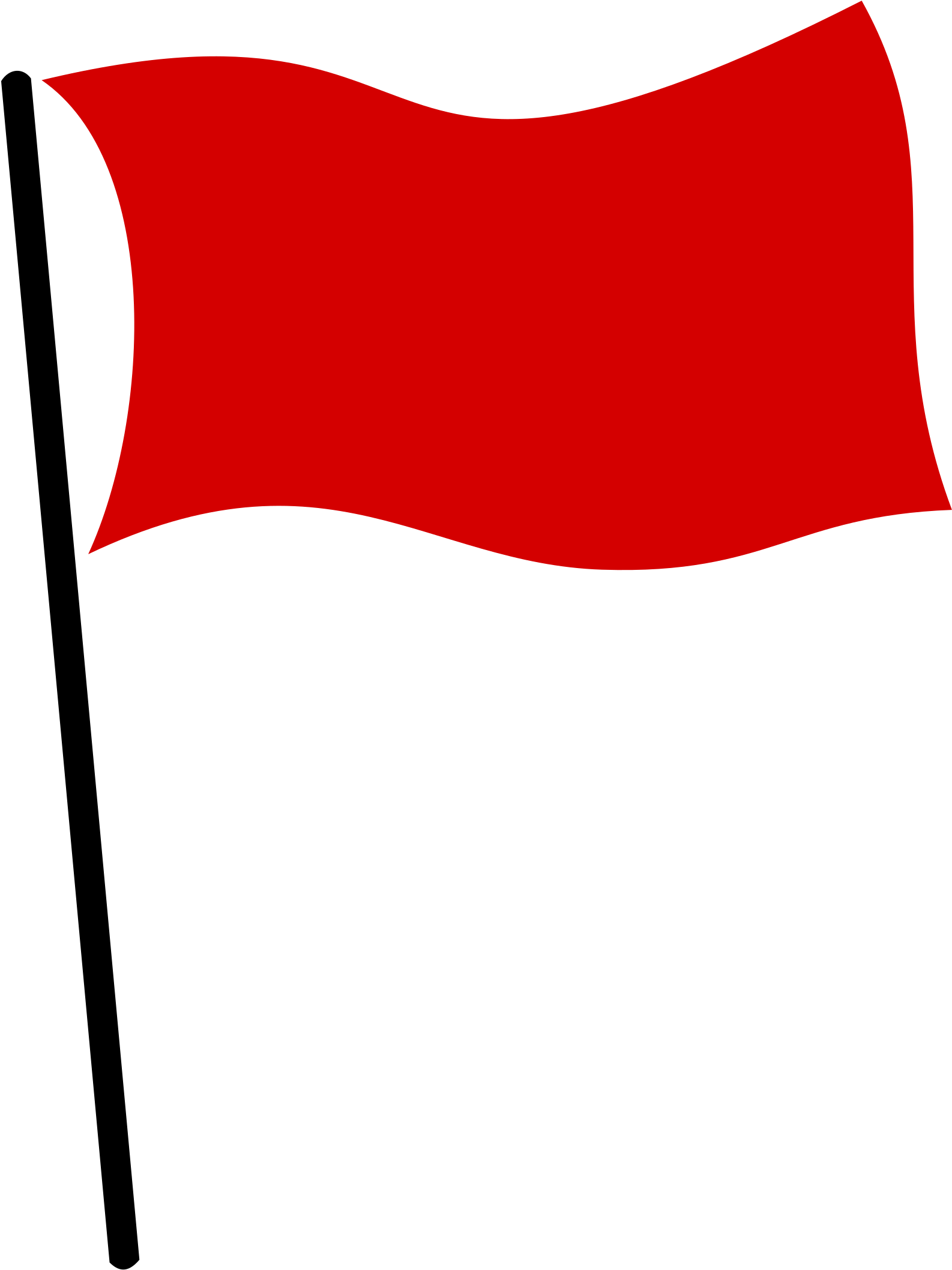 Red Flag Waving Symbol