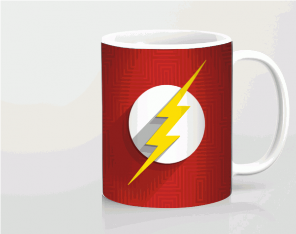 Red Flash Themed Mug Print Design
