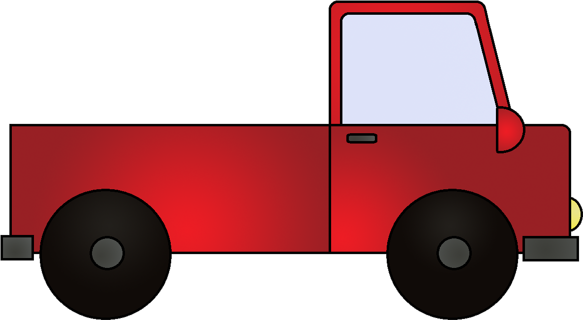 Red Flatbed Truck Illustration