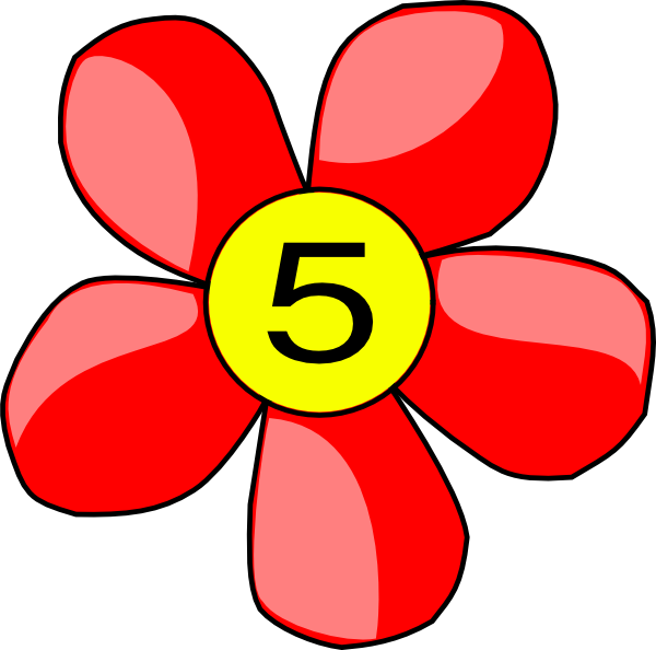 Red Flower Number Five