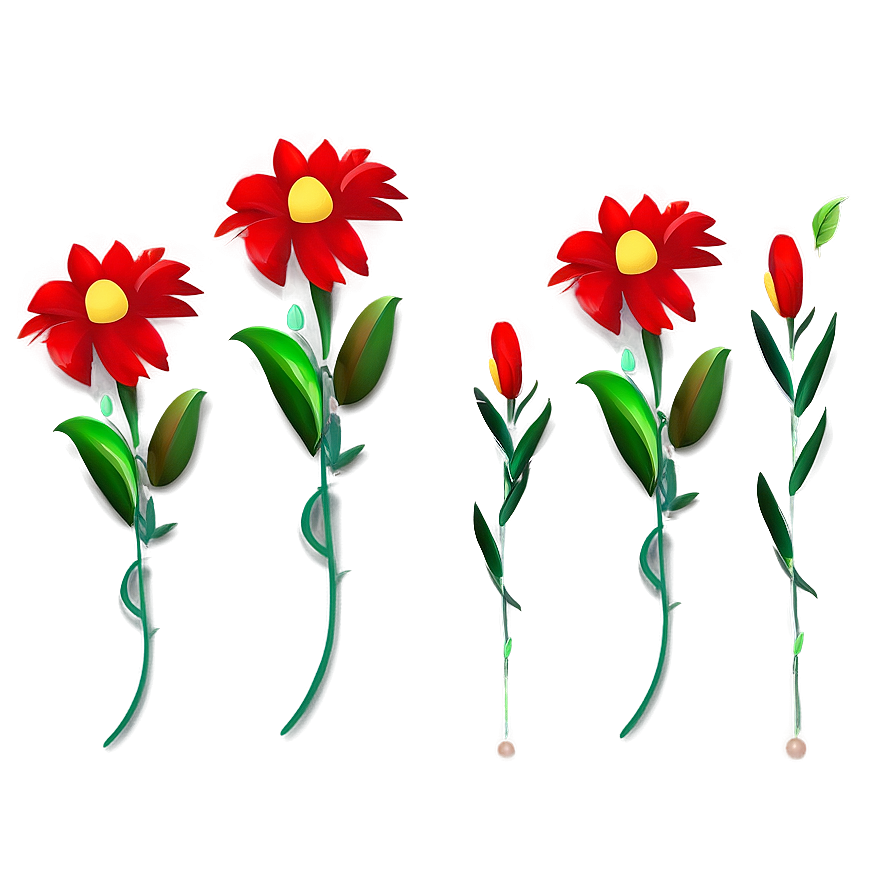 Red Flowers Wallpaper Png 06122024