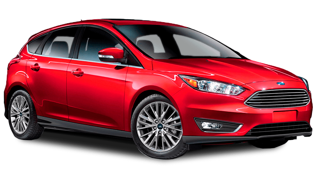 Red Ford Focus Hatchback Profile