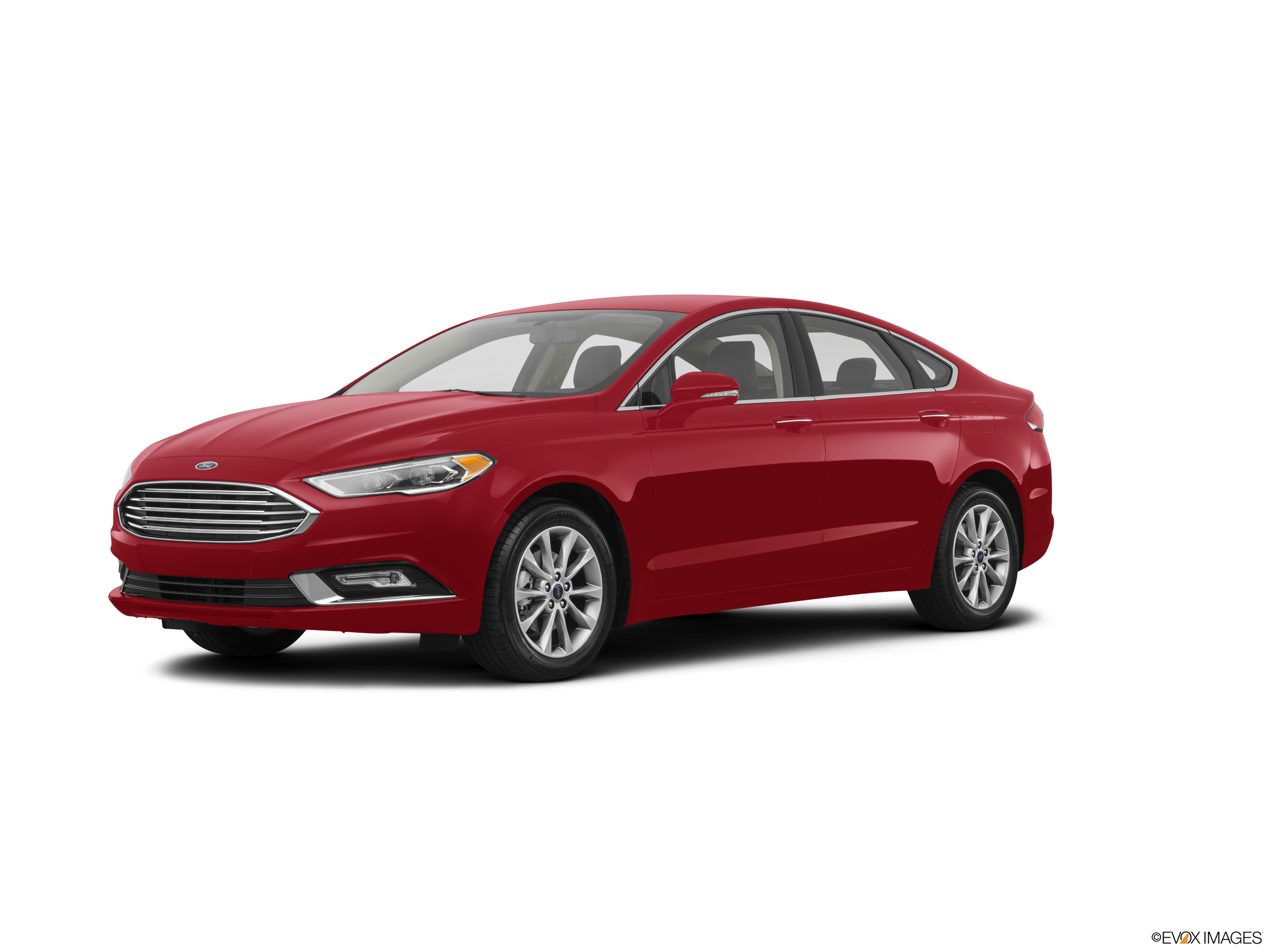Red Ford Fusion Side View