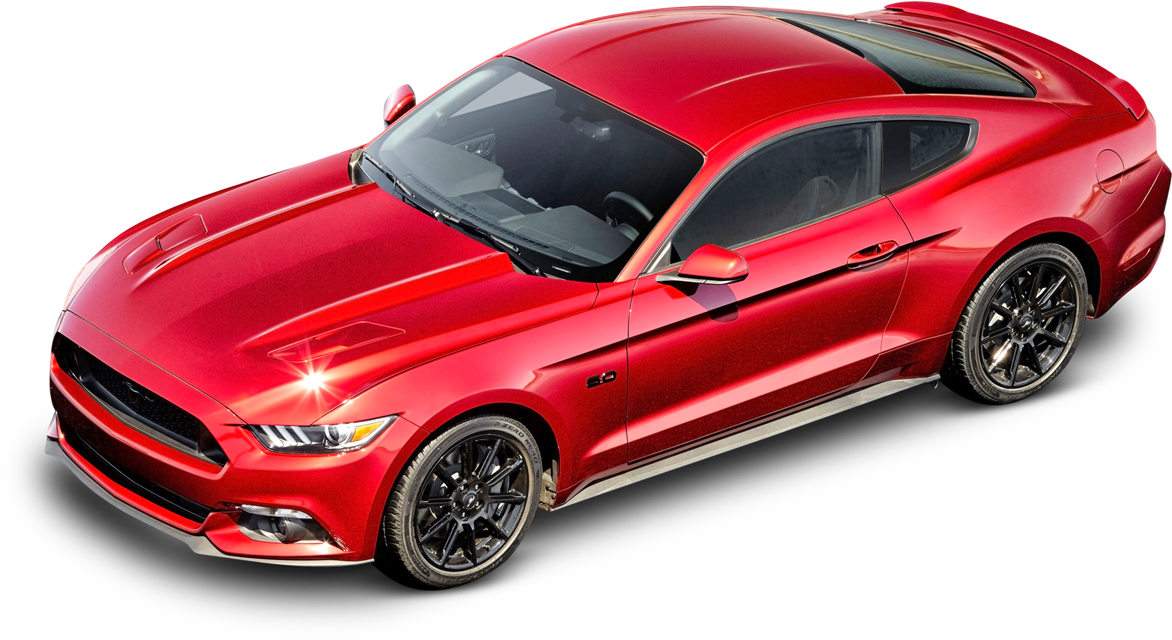 Red Ford Mustang G T Side View