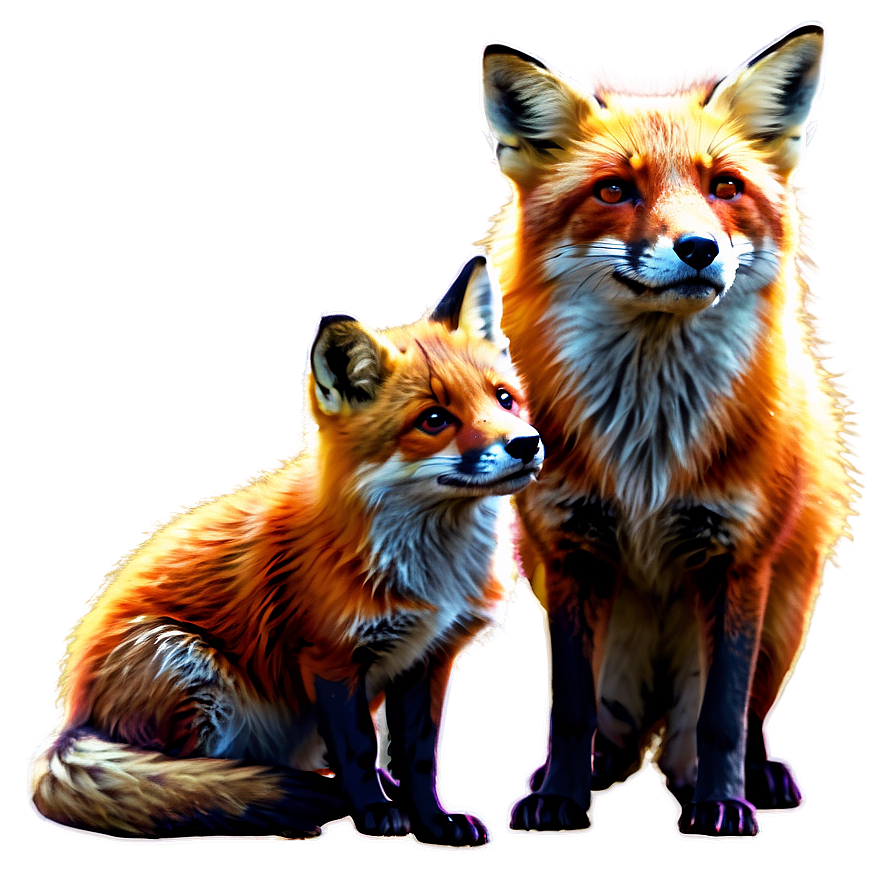 Red Fox Family Png 35