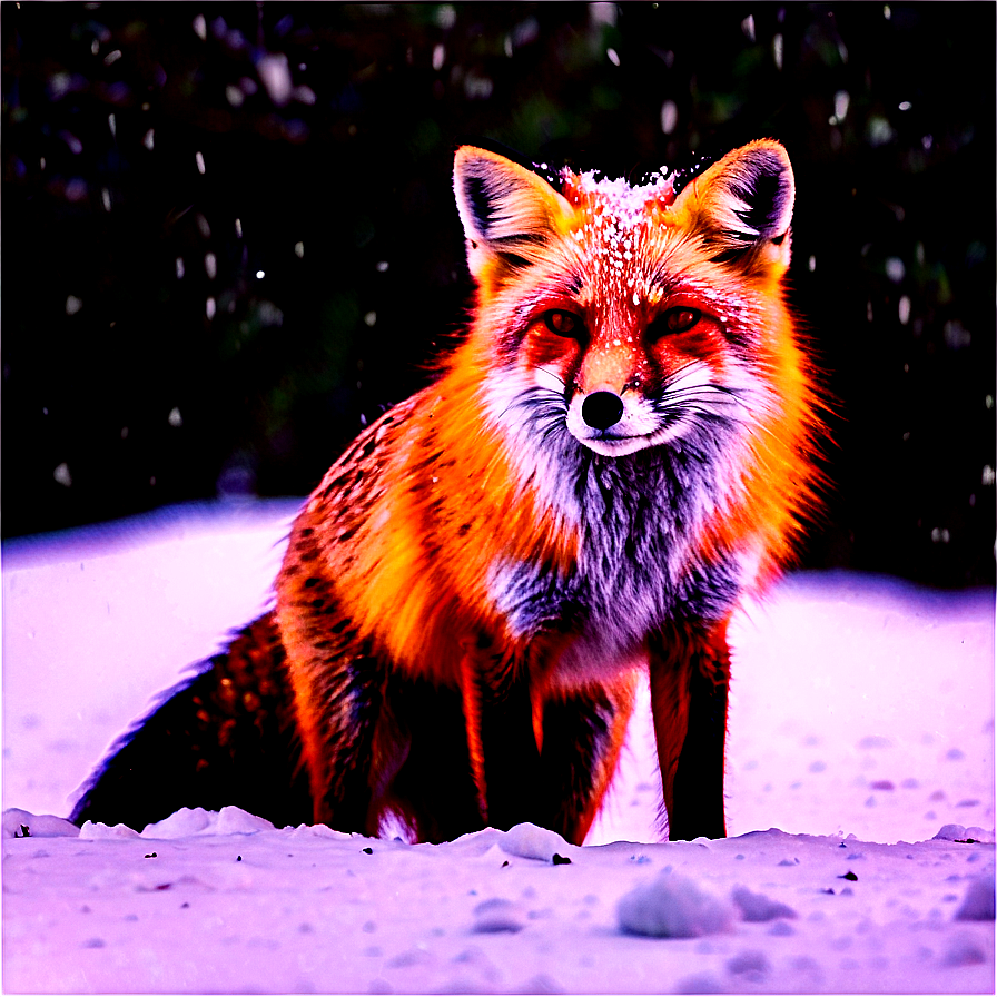 Red Fox In Snow Png 89